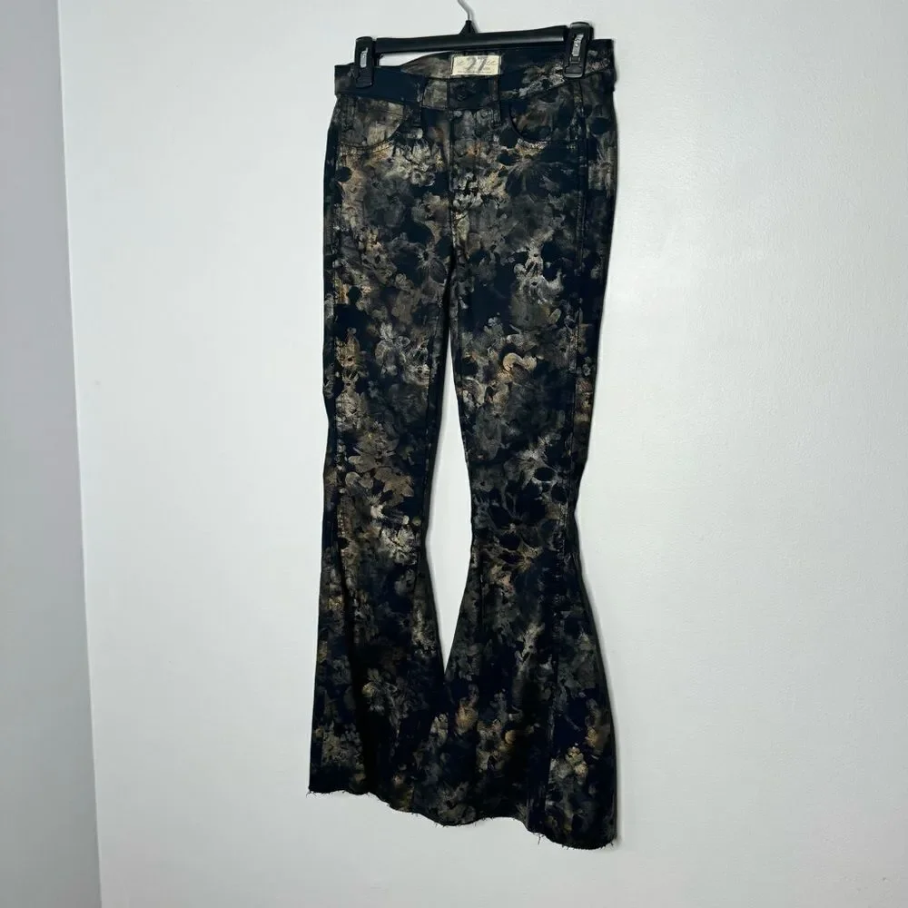 Free People Inferno Flare Bronze Combo Abstract Floral Size 27 - Picture 6 of 11